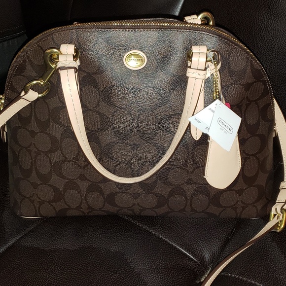 Coach peyton signature cora domed satchel Clearance